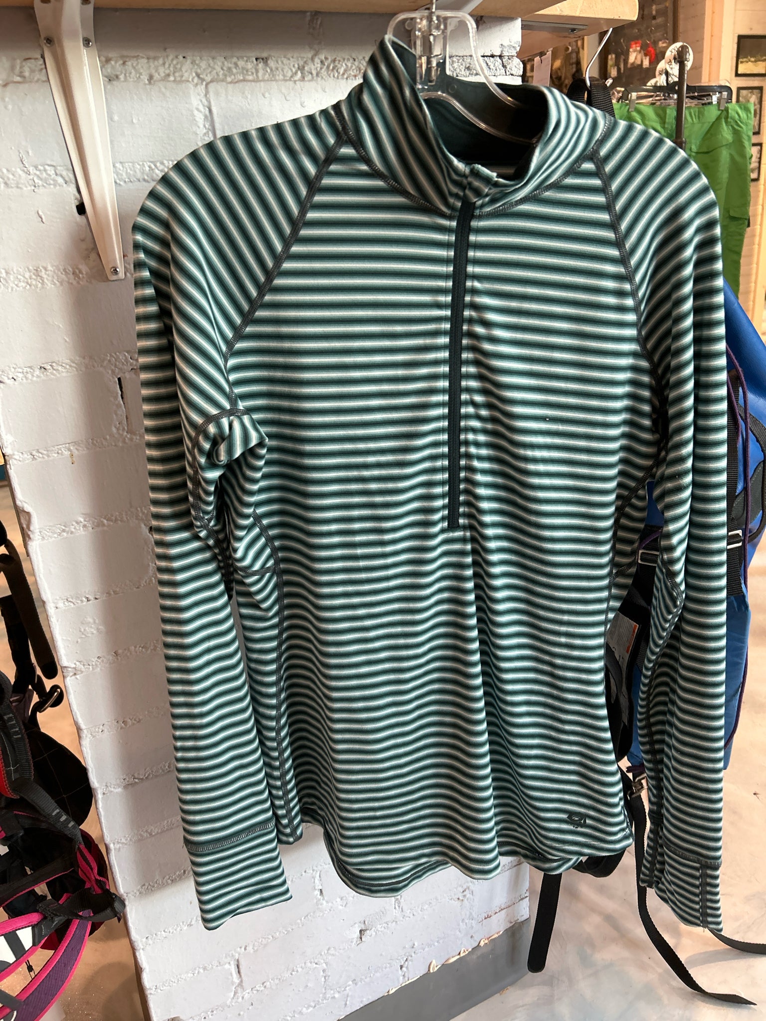 Long sleeve half zip mock neck ladies mid layer