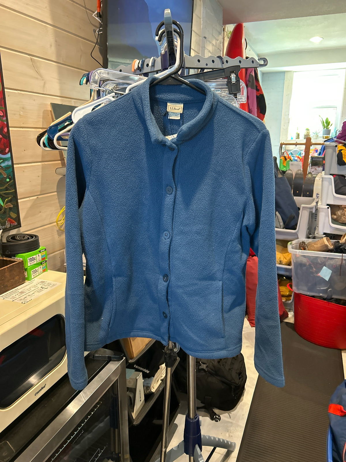 Women's Size Md. LL Bean Button Up Fleece Sweatshirt