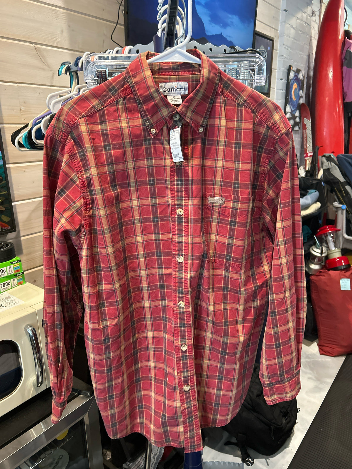 Men's Size Med. Carhartt Button Up Long Sleeve Shirt