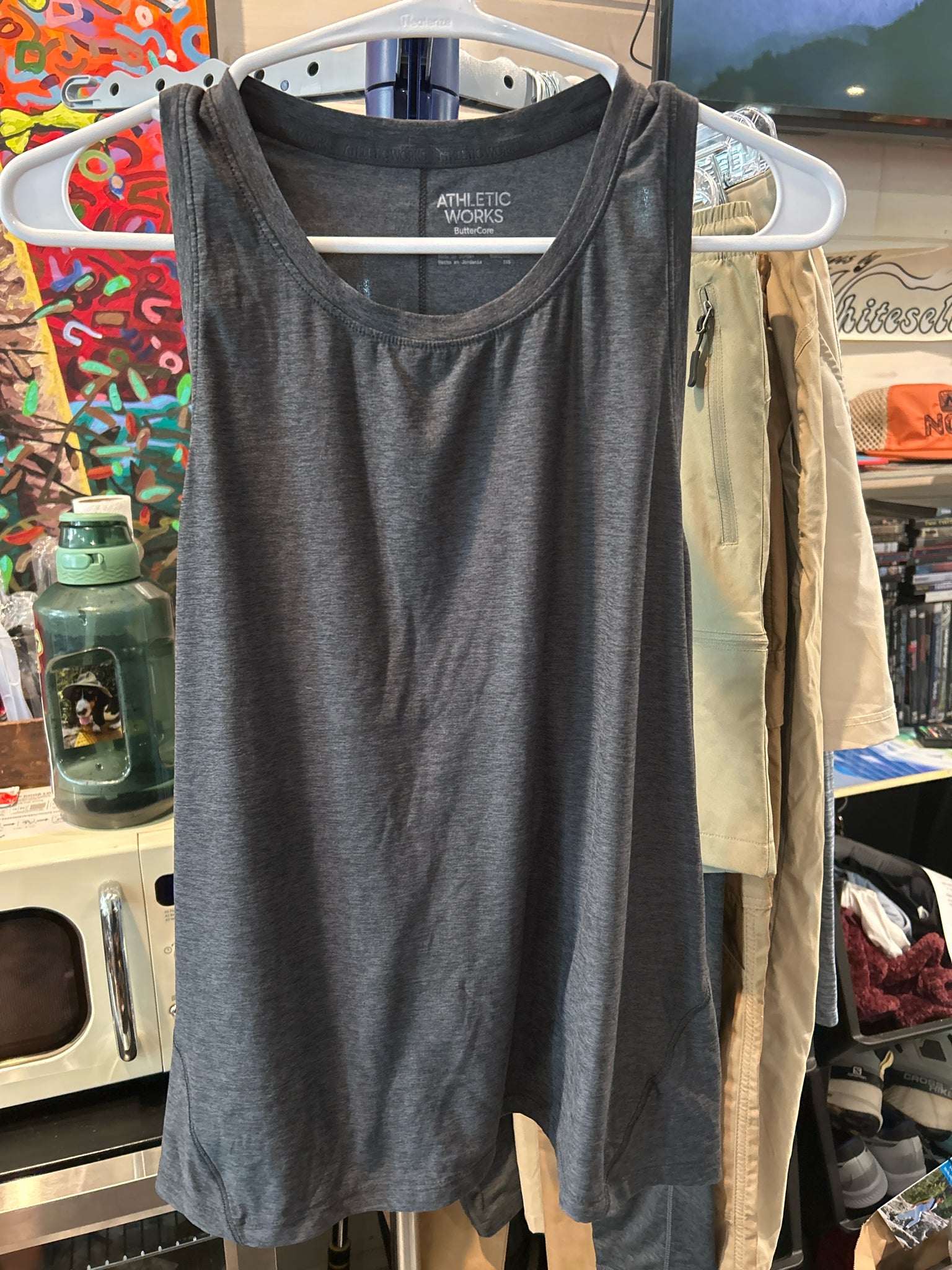 Athletic Works Size L Black Tank Top
