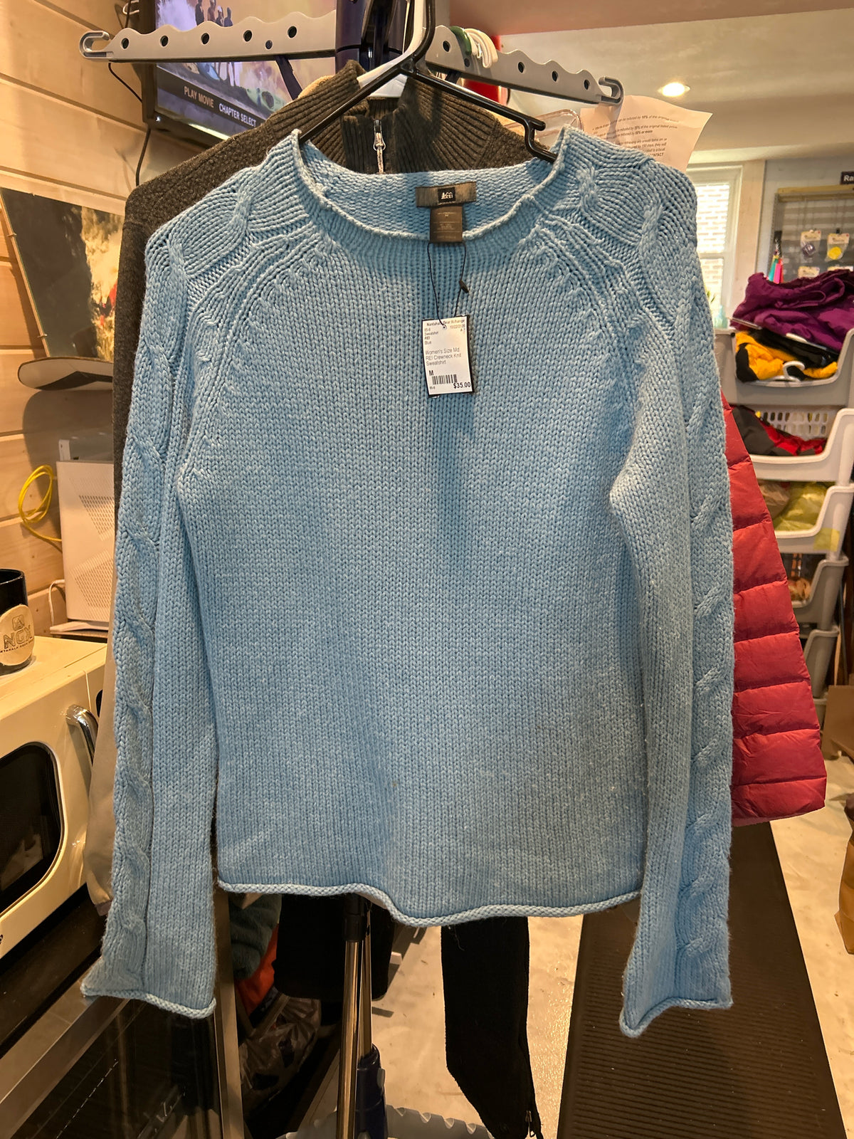 Women's Size Md. REI Crewneck Knit Sweatshirt