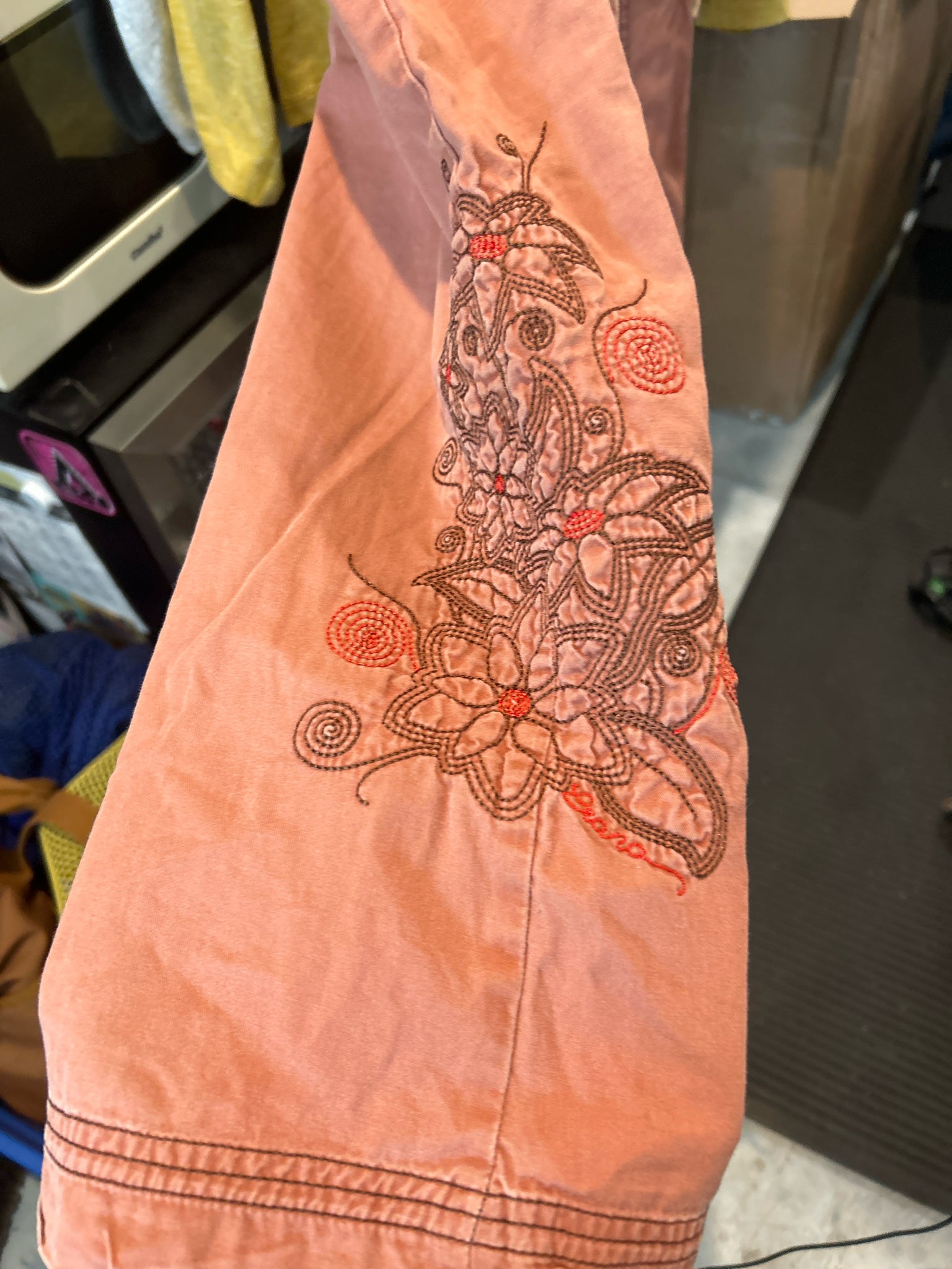 Size XS Prana FLoral Embroidered Pants
