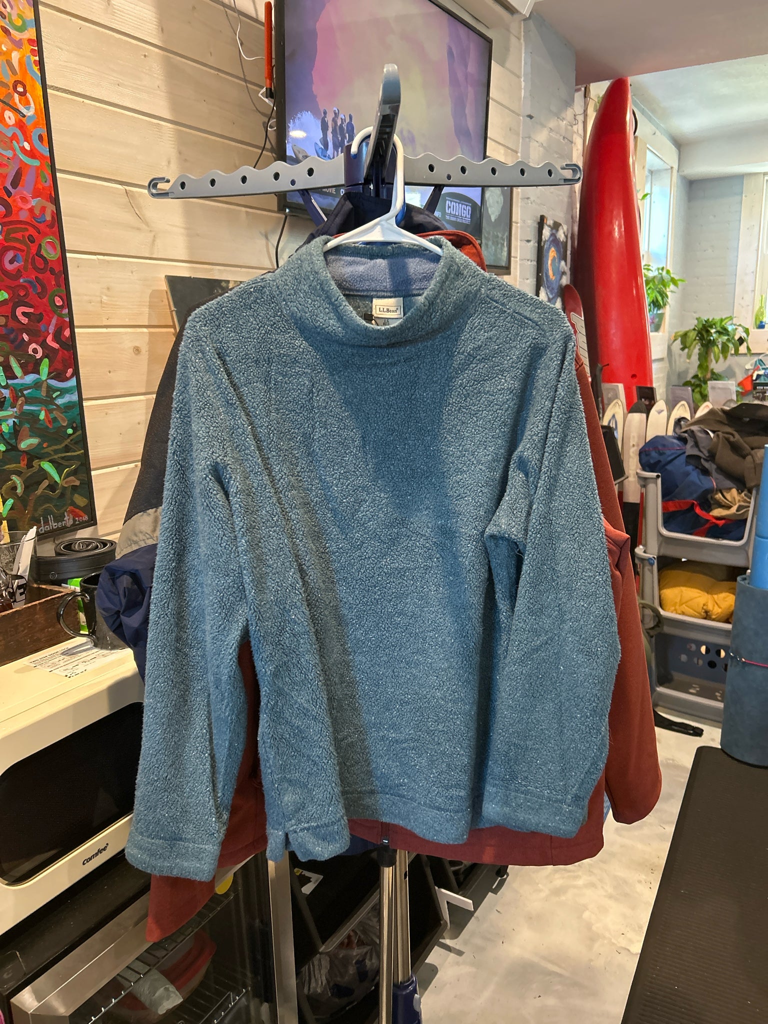 Women's Size Lg. LL Bean Fleece Mock-Neck Sweater