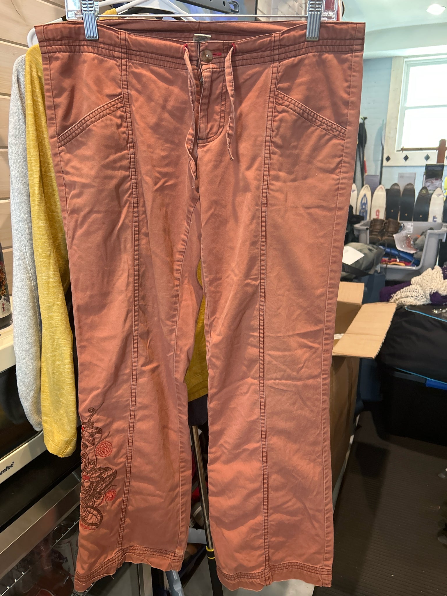 Size XS Prana FLoral Embroidered Pants