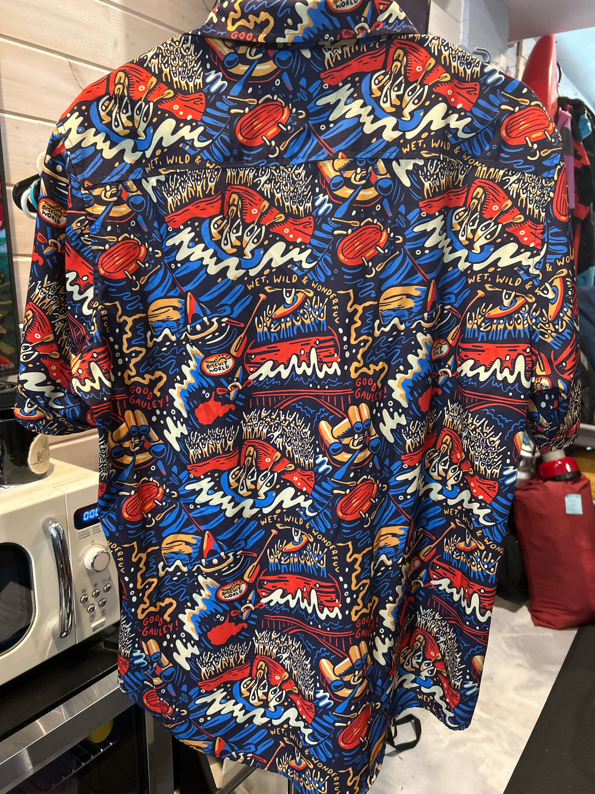 Size L Work of Harris Gauley River Party Short Sleeve Shirt