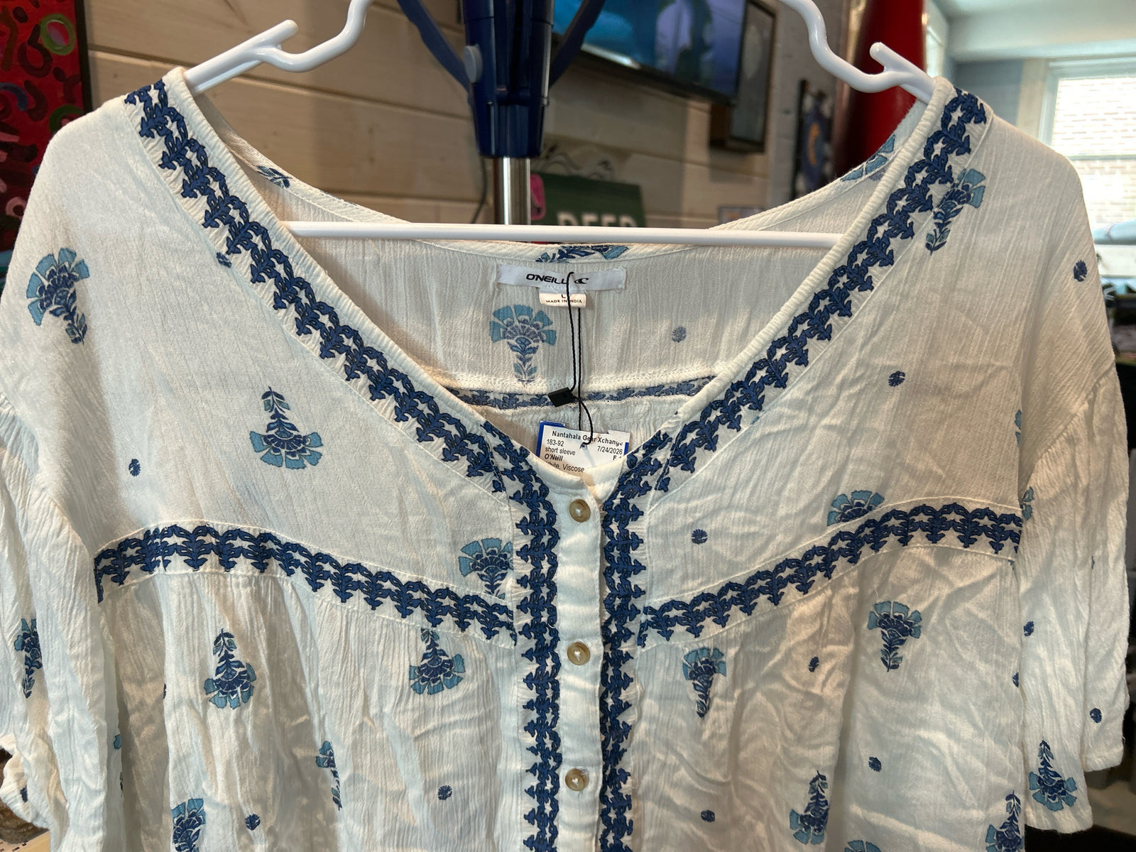 Size L O'Neill Flora Gauze Blouse