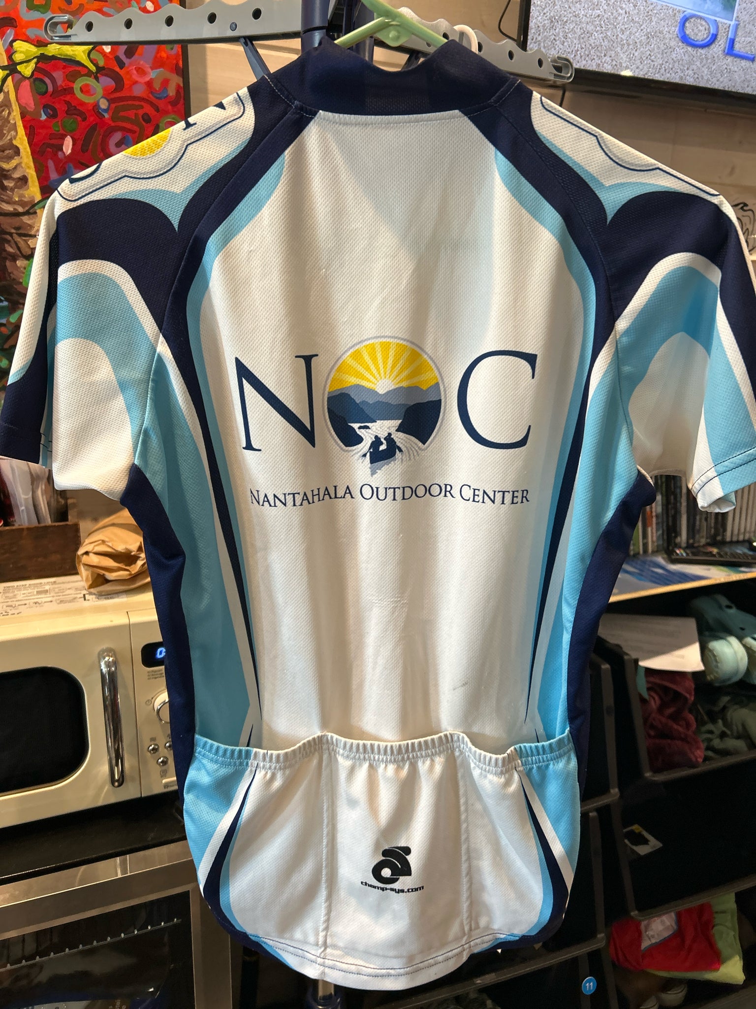 Nantahala Outdoor Center Bike Jersey and Padded Bike Shorts