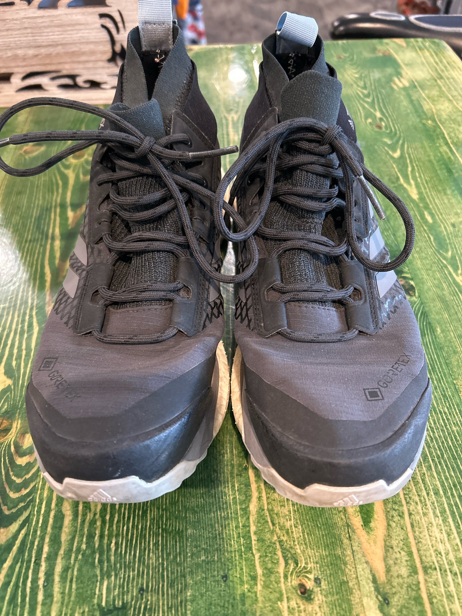 Adidas Size 8.5 Terrex Free Hiker Goretex  Black Hiking Shoes