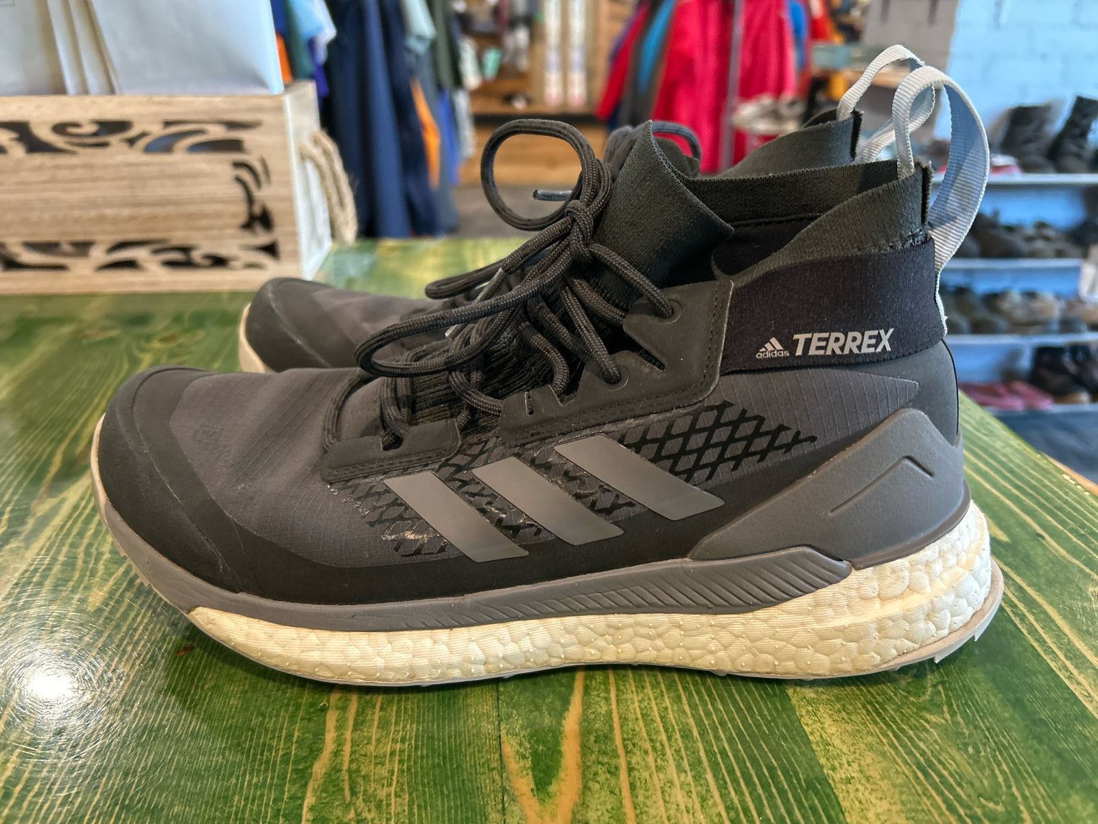 Adidas Size 8.5 Terrex Free Hiker Goretex  Black Hiking Shoes