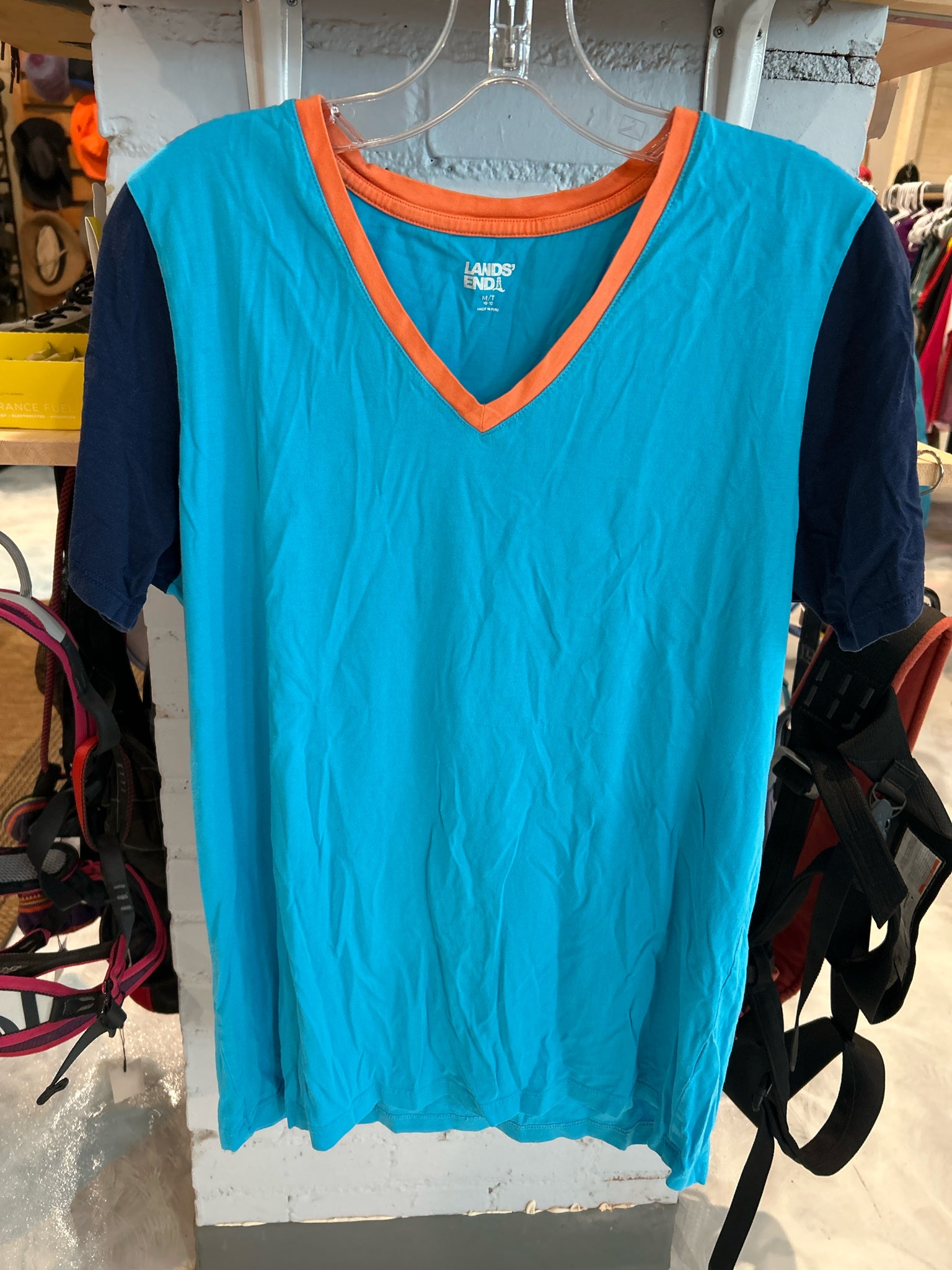 Lands End V-Neck Short Sleeve Shirt